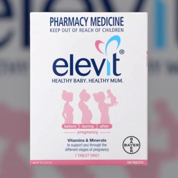 Australia Imported Elevit Pre-conception, Pregnancy & Breastfeeding Multivitamin with Folic Acid and Iodine 100pcs Pre-conception & pregnancy