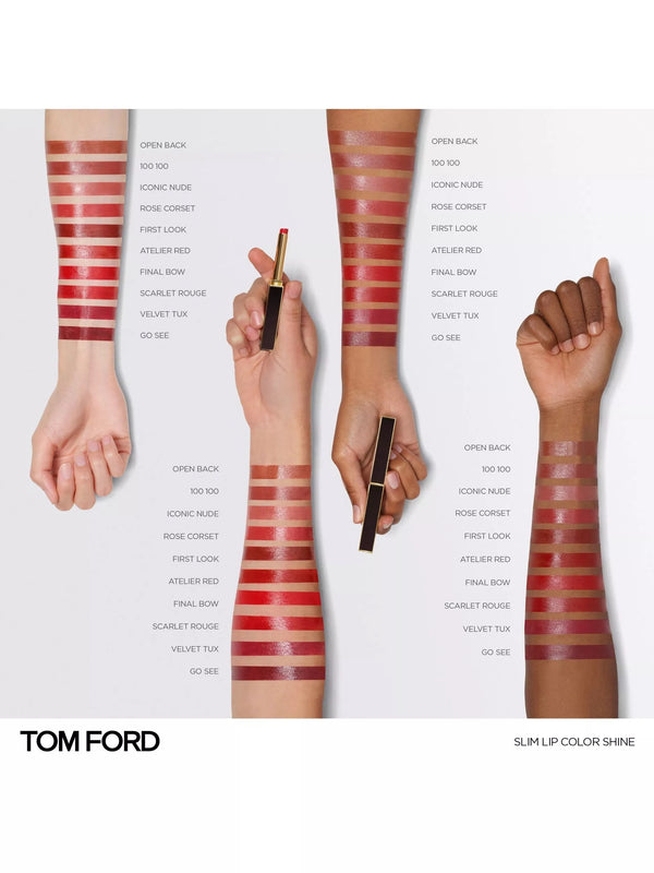 Tom Ford Slim Lip Colour Shine 5g 新款 極細長黑管唇膏