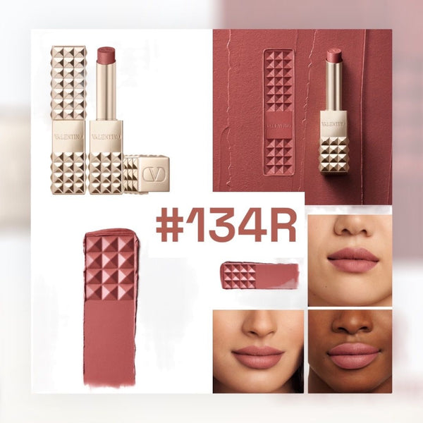 Valentino Spike Matte Purple Dose 2.3g Rouge à Lèvres Mat (High Couture Matte Lipstick) #125R #134R #155R #505R