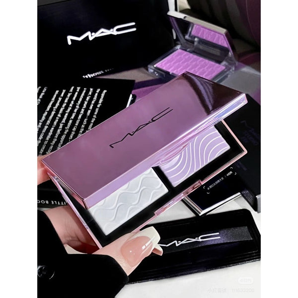 MAC💜 Set-pro pressed powdet duo最新大熱 柔焦提亮紫白蜜粉餅 7g #紫白餅