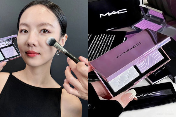 MAC💜 Set-pro pressed powdet duo最新大熱 柔焦提亮紫白蜜粉餅 7g #紫白餅