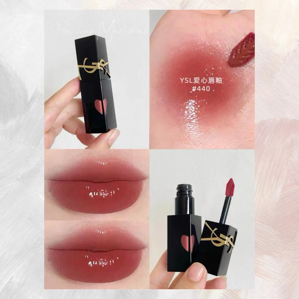 Ysl 聖羅蘭 愛心唇釉 🆕新版鏡面唇釉 #442 #443 奢華印記鎖心光唇釉 #416 #440