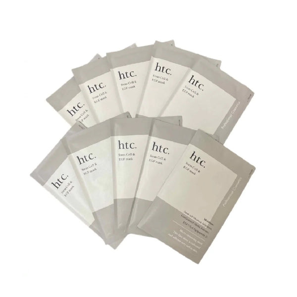日本🇯🇵 美容院專供htc.( human ) 人體幹細胞面膜 10pcs Stem Cell & EGF Mask