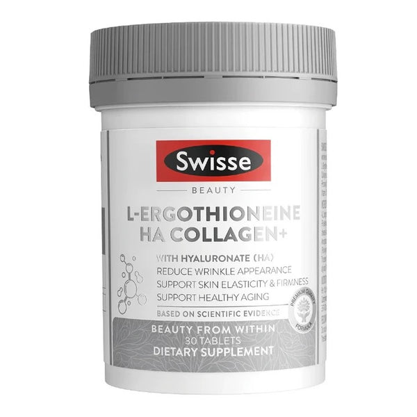 澳洲 Swisse UltiboostL-Ergothioneine Ha Collagen+ 新版 玻尿酸超光瓶 30粒