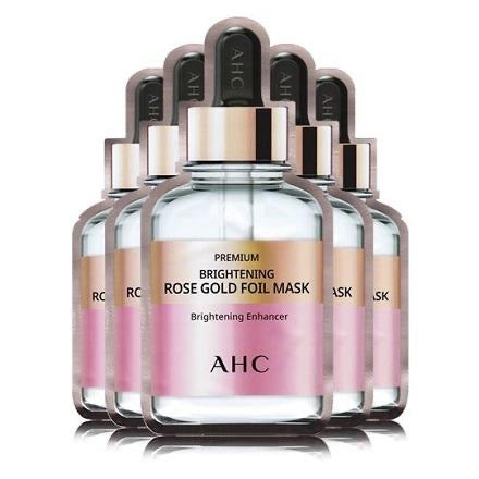 A.H.C Premium Hydra Rose Gold Foil Mask 5pcs 玫瑰金蒸氣錫紙保濕美白面膜 Exp.:2026.5