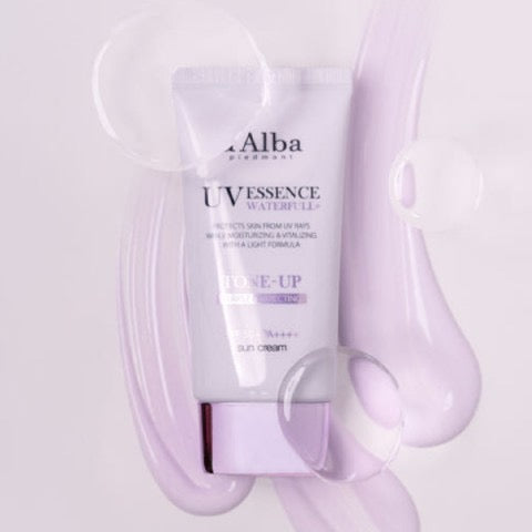 韓國🇰🇷 D'alba 水潤調色精華防曬乳 50ml UV Essence Waterfull Tone-up Sunscreen #Purple Correcting 薰衣草色 #粉色