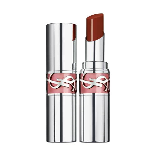 聖羅蘭 YSL 粉銀管 挑誘光水唇膏 LOVESHINE WET SHINE LIPSTICK #122 Caramel Swirl 焦糖裸色 / 肉桂蜜茶