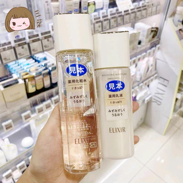 日本資生堂旗下品牌 ELIXIR 怡麗絲爾 的 膠原彈潤精華水與 膠原彈潤乳液(滋潤型/清爽型)