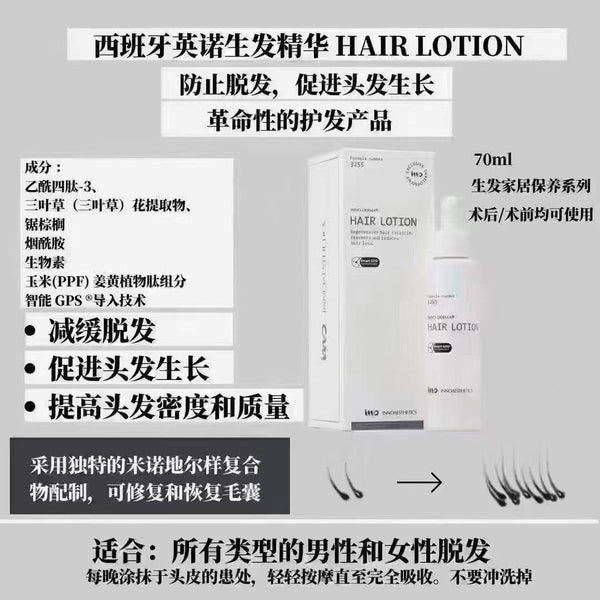 Inno Innoaesthetics Hair loss Hair Lotion 70ml 西班牙 英諾 頭皮精華