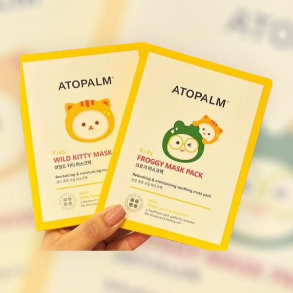 ATOPALM愛多康 兒童保濕舒緩面膜5pcs 貓咪/青蛙/熊貓 🐼🐱🐸 Korean #Froggy mask pack #Wild kitty mask pack #Pandaring mask pack 🉐 優惠組合 貓咪/青蛙/熊貓 🐼🐱🐸各一 $165💰💰