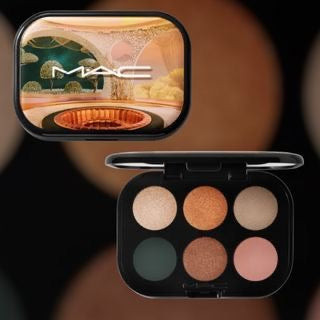 Mac Connect In Color 6-Pan Eyeshadow Palette • 6.25g #Bronze #Embedded In Burgundy #Rose Lens
