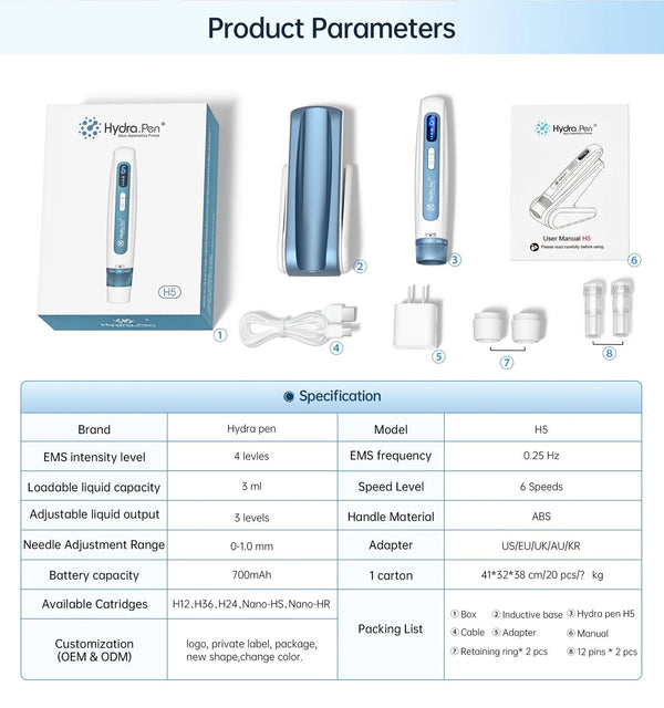Dr Pen Hydra pen H5 Professional MTS 微電流 EMS 電動微針 Microneedling