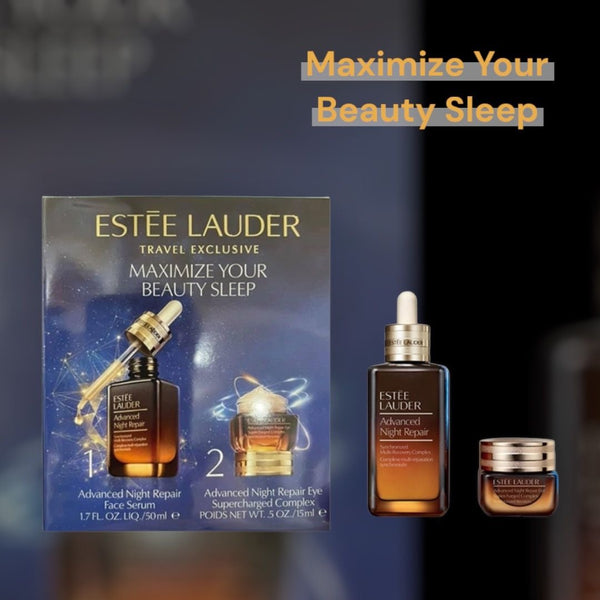 Estée Lauder Maximize Your Beauty Sleep 雅詩蘭黛 抗藍光眼霜15ml + 全新升級修復精華第七代小棕瓶50ml 兩件套裝組合 <Travel Set>