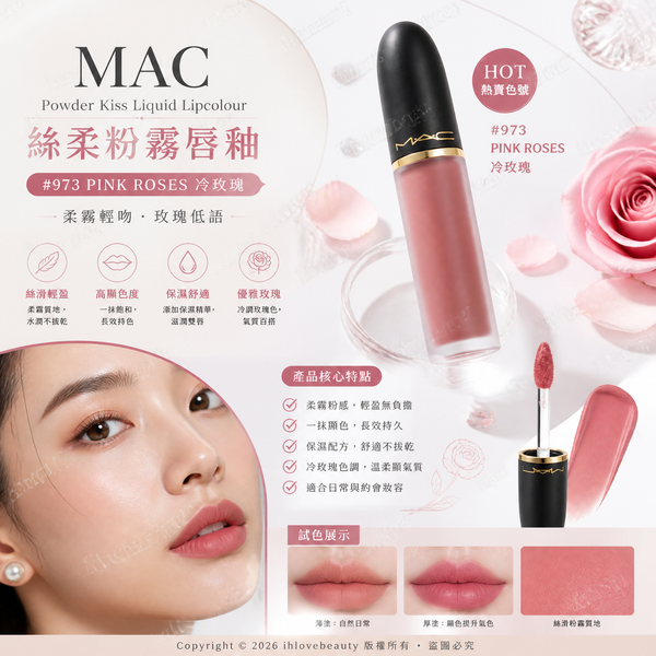 M·A·C 絲柔粉霧唇釉 Powder Kiss Liquid Lipcolour 輕親雲霧唇頰慕