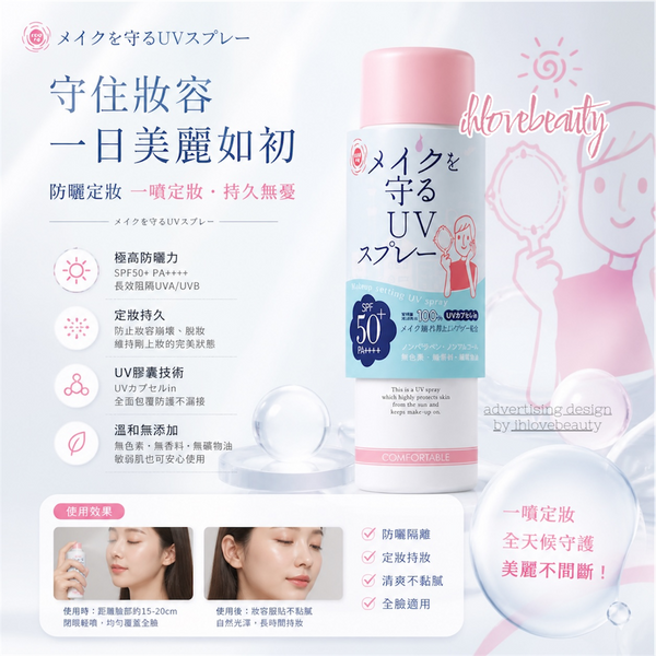 Ishizawa Laboratories Face Setting Sunscreen Spray SPF50+ PA++++ 60ml