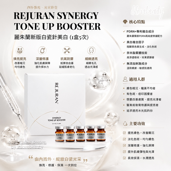 REJURAN SYNERGY TONE UP BOOSTER 麗朱蘭新版白瓷針美白(1盒5次)