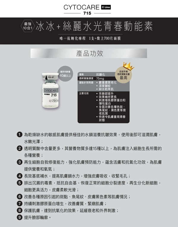 Cytocare 715 C Line 5ml x 5 法國絲麗 715 水光動能素