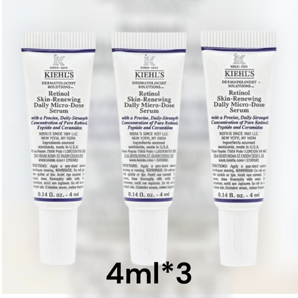 Kiehls' 科颜氏 醫學淡紋緊緻再生精華 4ml *3 #A醇 #含有Pure Retinol黃金比例的醫學級成分