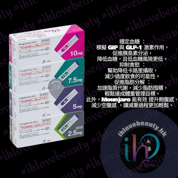 日本田邊三菱製藥滿健樂最新一代減肥針瘦瘦筆 替爾泊肽/ 替西帕肽 #Mounjaro 減肥筆 1盒2支裝