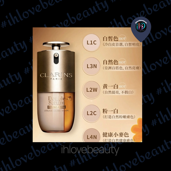 Clarins 雙管黑科技 賦活雙精華粉底液 Double Serum Foundation