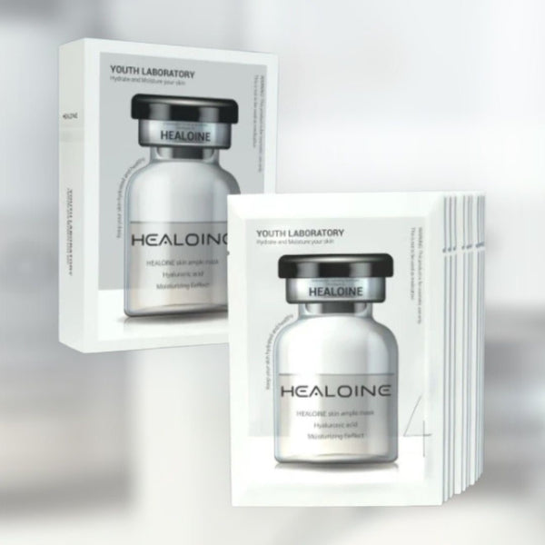 Healoine Moisturize ample mask Hyaluronic acid Moisturizing Effect 稀洛因白水光精華補水面膜 1盒10pcs