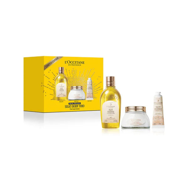 L’occitane 歐舒丹 月夜漿果甜扁桃香身體套裝 沐浴油250ML 美膚乳200ML 潤手霜30ML