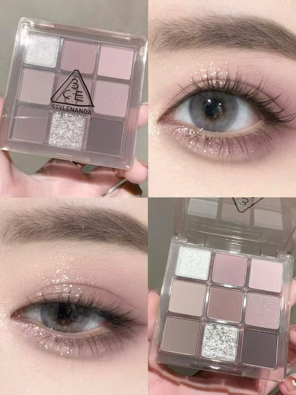 3CE 九色多功能眼影盤 #A SHY ASH 沙丘灰粉 3CE Nine-Pan Eyeshadow Palette in #A Shy Ash