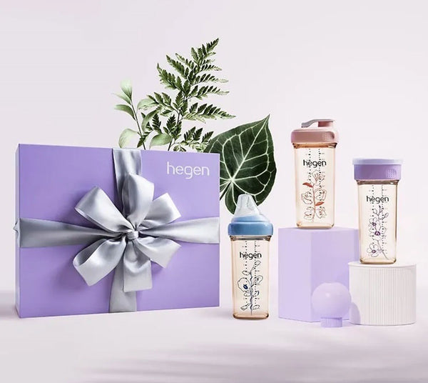 Hegen PCTO™ 紫綻花漾禮盒（年度限量版花卉系列）是新加坡母嬰品牌 Hegen 推出的特色限定系列，主打浪漫的紫色花卉圖騰與多功能模組化設計