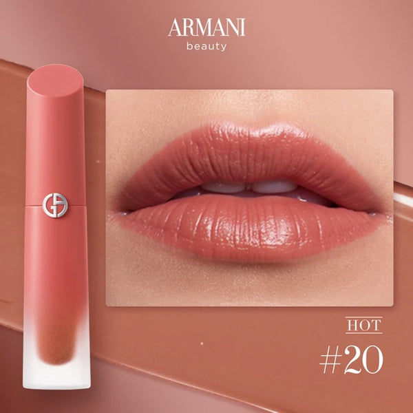 Giorgio Armani Lip Maestro Satin 4ml 全新裸棕色 絲漾水唇釉 #20 冰透杏棕 nude cinnamon#限定新色