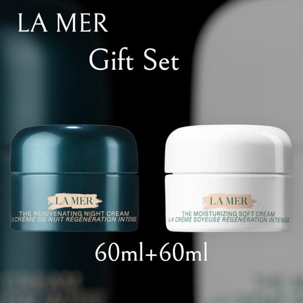 La mer 全新精華修復面霜雙重奏 精華柔潤乳霜 60ml+ 奇蹟晚霜 60ml#年輕賦活 #日夜無間 DAY AND NIGHT MOISTURE DUET #The Moisturizing Soft Cream #雲絨霜 #精華修復晚霜