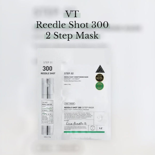 VT Reedle Shot 300 2 Step Mask 5pcs 積雪草微針精華300 2-Step 面膜