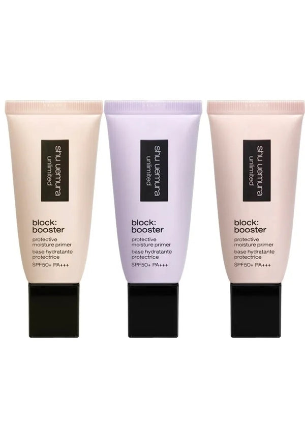 Shu uemura Unlimited Block Booster Primer 30ml #sumire mauve (purple) 水潤隔離防曬底霜 防護保濕底漆 SPF50+ PA+++ 堇紫（紫色）