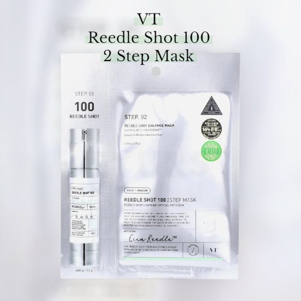VT Reedle Shot 100 2 Step Mask 5pcs 積雪草微針精華面膜 100 2-Step