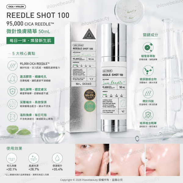 VT 塗抹式微針精華 Reedle Shot Serum 100 50ML