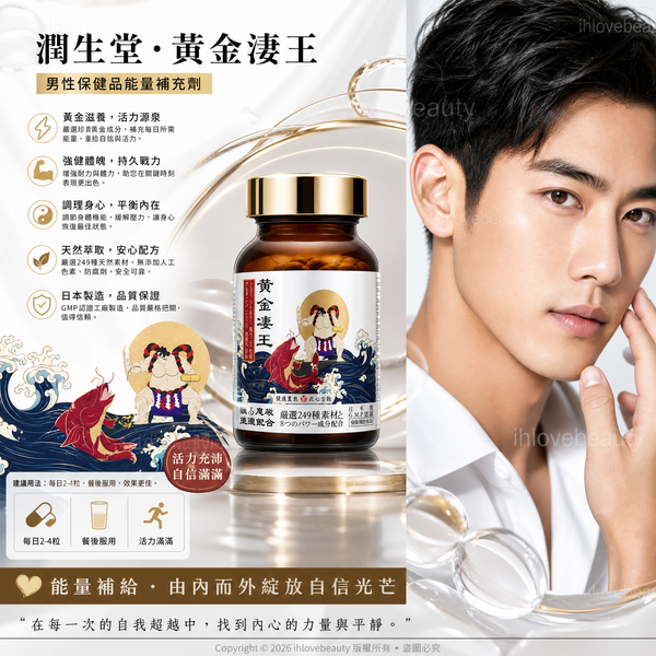 「潤生堂·黃金淒王」JUNSEIDO Male Adult Health Product / Energy Supplement