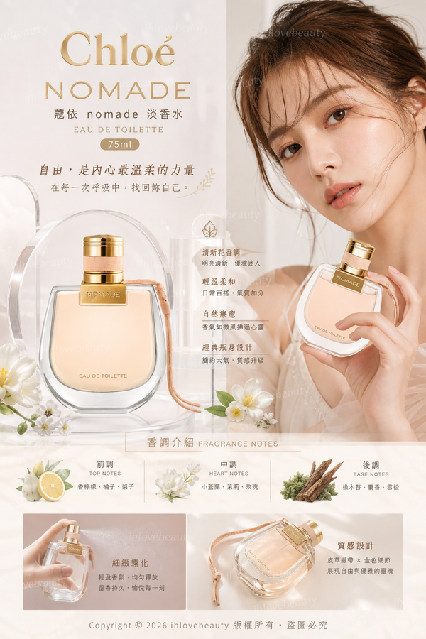 Chloé 蔻依 nomade EDT 75ml淡香水