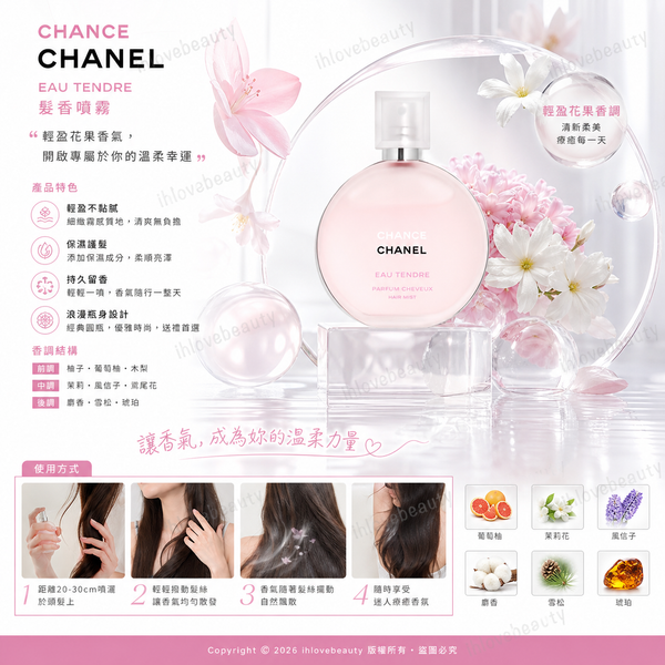 Chanel Chance Eau Tendre Hair Mist 35ml