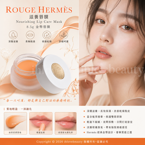 Rouge Hermès 滋養唇膜 Nourishing Lip Care Mask 8.5g 金幣唇膜
