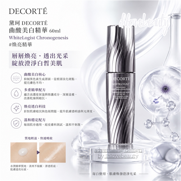 黛珂DECORTE 曲酸美白精華 60ml WhiteLogist Chronogenesis #煥亮精華