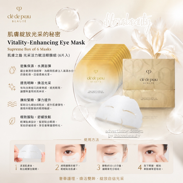 cdp 高效煥活眼膜 cle de peau Vitality-Enhancing Eye Mask Supreme Box of 6 Masks #cpb