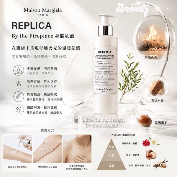 Maison Margiela 梅森馬吉拉溫暖壁爐身體乳 By the Fireplace 200ml #Replica