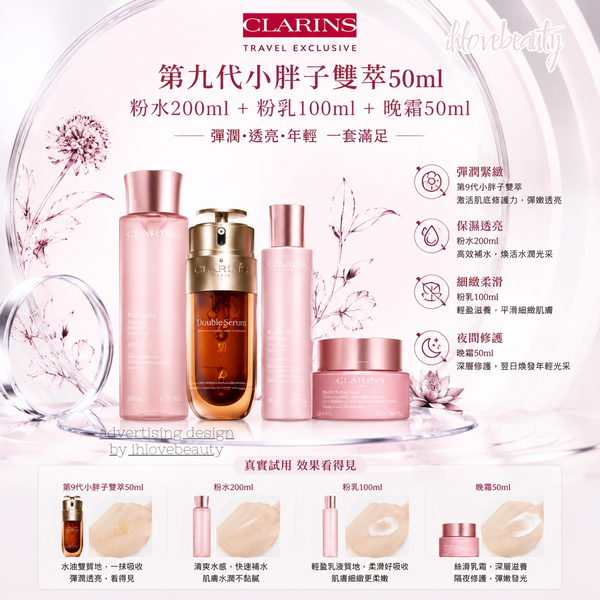 Clarins嬌韻詩 青春賦活美肌套裝 Multi-Active Beauty Routine Set #針對初老 #全新升級