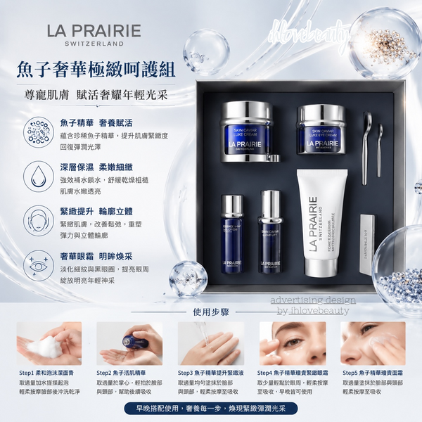 La Prairie Blue Caviar 5 Piece Duo Set