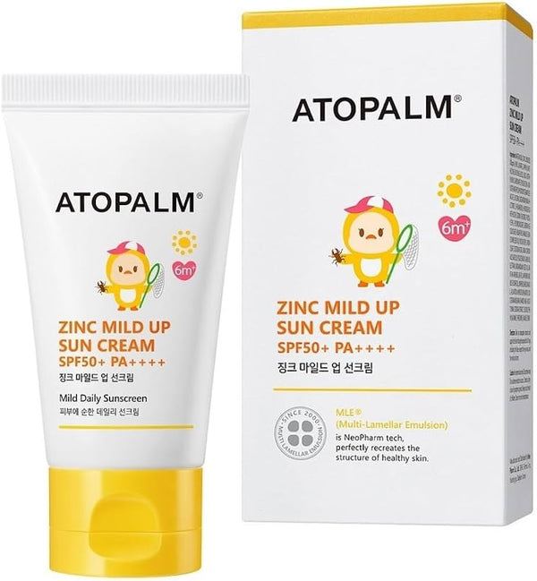 ATOPALM（愛多康）鋅柔防曬乳（ZINC MILD UP SUN CREAM）一款專為兒童與敏感肌膚設計的純物理防曬霜