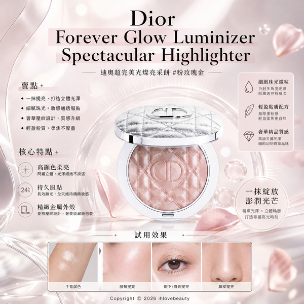 Dior Forever Glow Luminizer Spectacular Highlighter 6g #03 Pink Halo / #06 Opal Sequin
