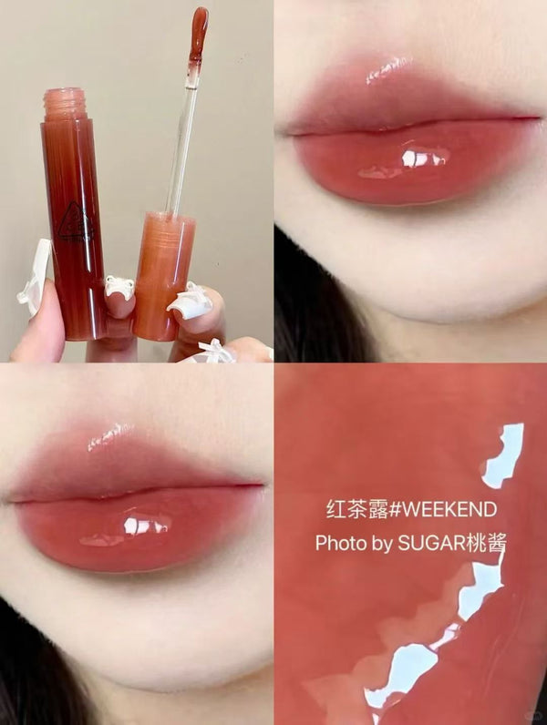 3CE 水滴晶亮唇釉 3CE Drop Glow Gel #WEEKEND 紅茶露 紅茶棕