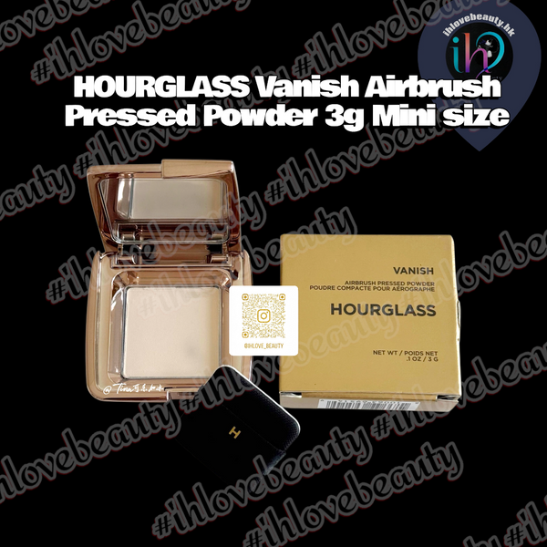 HOURGLASS Vanish Air Brush Pressed Powder 輕霧原生光蜜粉餅 3g Mini size #Translucent #頂級！毛孔柔焦磨皮! 🤤# Light #New #透明膚色