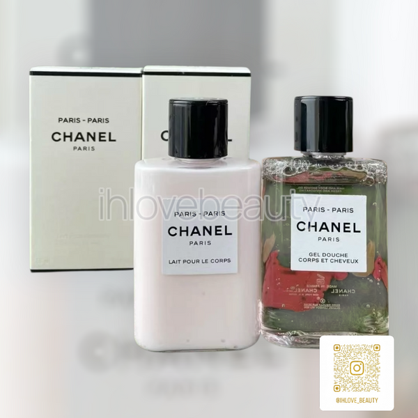 CHANEL PARIS LES EAUX DE CHANEL DUAL ACTION SHOWER GEL PARIS 50ml + BODY LOTION 50ml