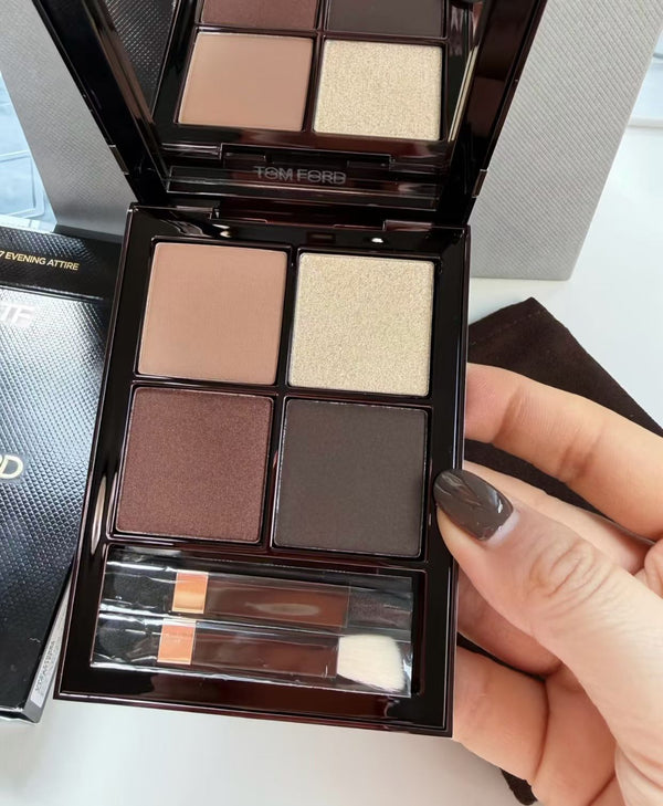 Tom Ford 2026年全新金色T殼版四色眼影盤 #27 夜奔華服 (Evening Attire) Tom Ford Runway Eye Colour Quad